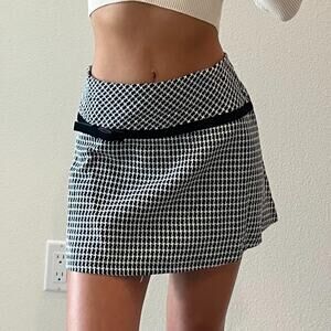 Black & White Tweed Mini Skirt